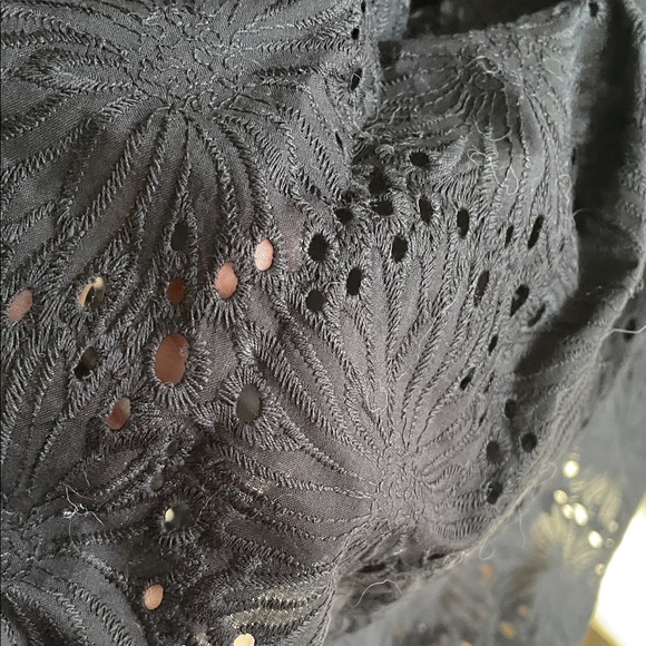 Adrianna Papell Elegant Black Eyelet Dress Lined NWOT Size 4 Fit and Flare - Picture 6 of 10